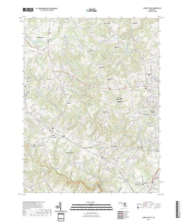 US Topo 7.5-minute map for Jarrettsville MD