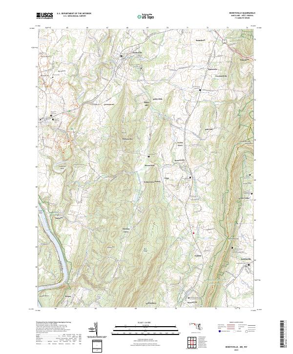 US Topo 7.5-minute map for Keedysville MDWV