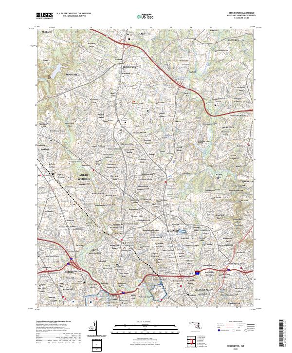 US Topo 7.5-minute map for Kensington MD