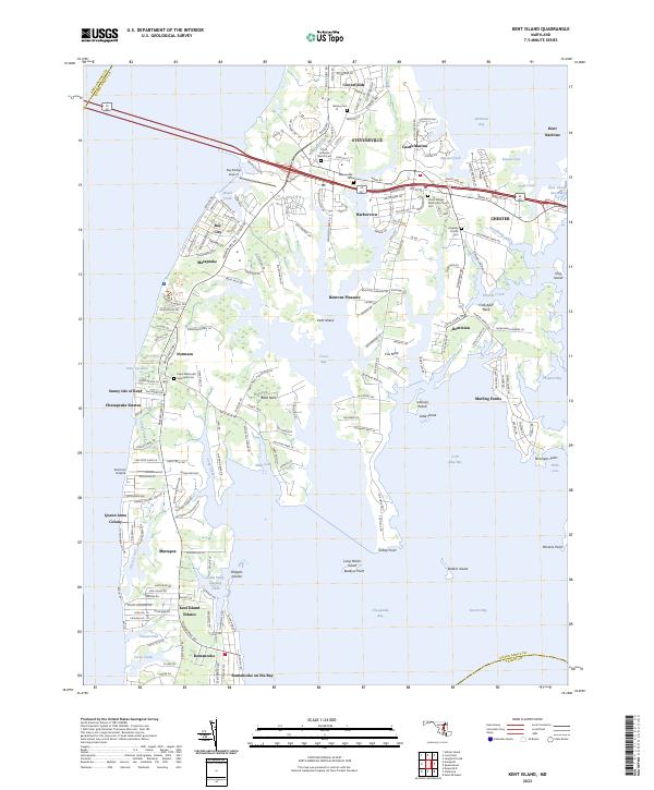 US Topo 7.5-minute map for Kent Island MD