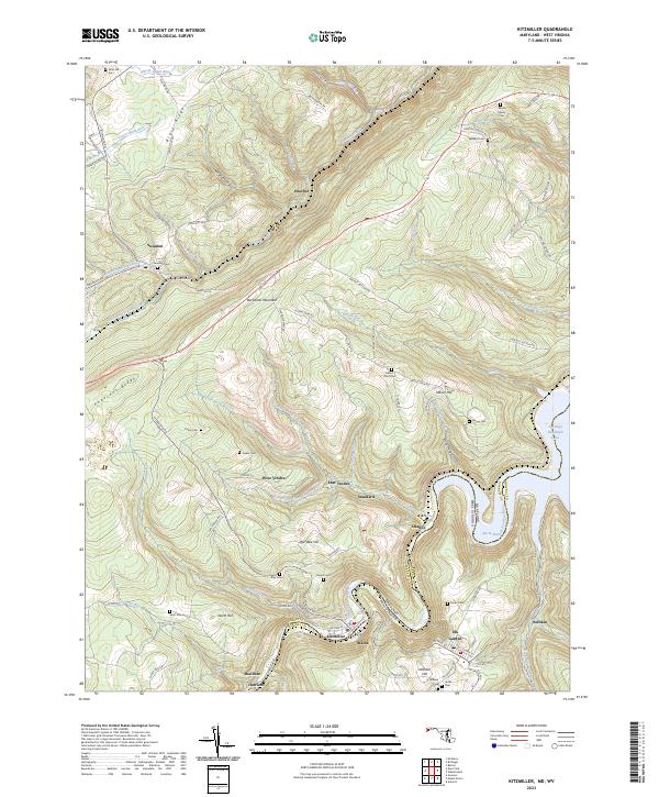 US Topo 7.5-minute map for Kitzmiller MDWV