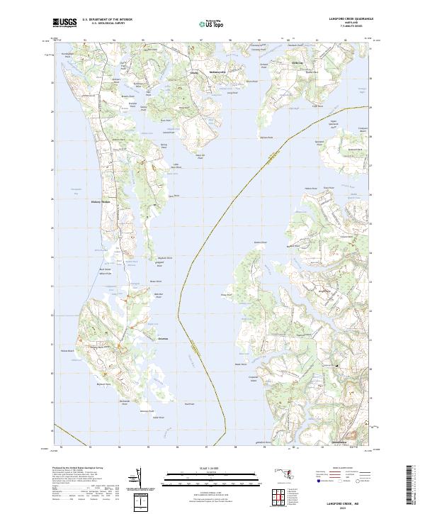 US Topo 7.5-minute map for Langford Creek MD