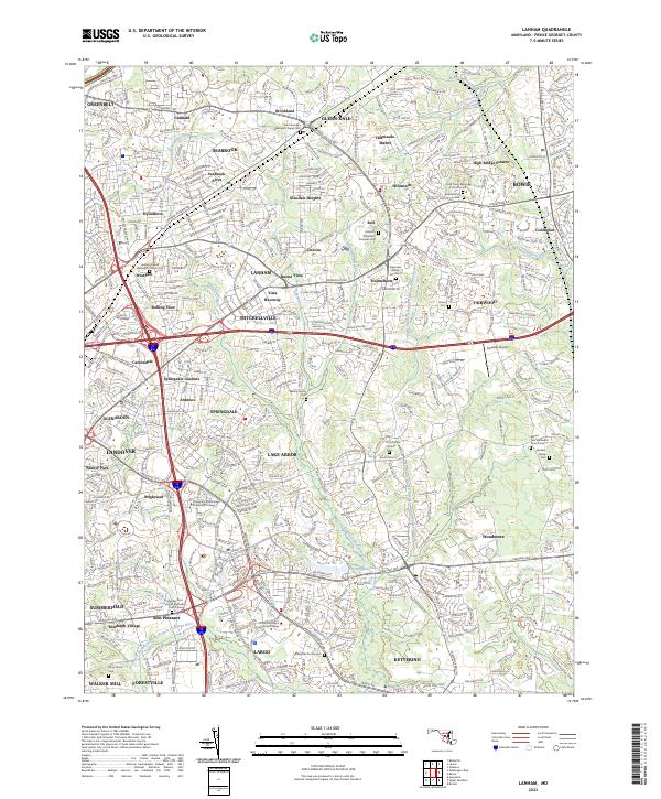 US Topo 7.5-minute map for Lanham MD