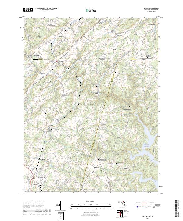 US Topo 7.5-minute map for Lineboro MDPA