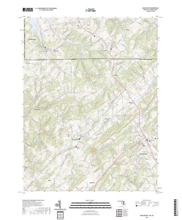 US Topo 7.5-minute map for Manchester MDPA