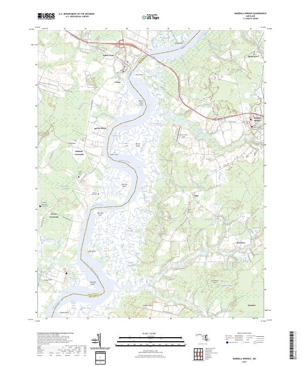 US Topo 7.5-minute map for Mardela Springs MD