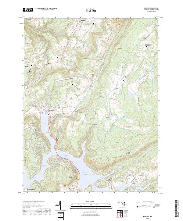 US Topo 7.5-minute map for McHenry MD