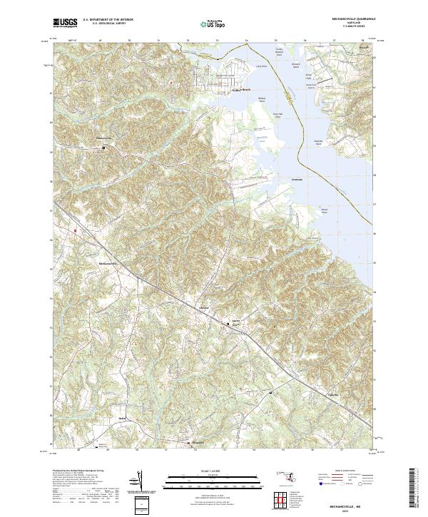 US Topo 7.5-minute map for Mechanicsville MD