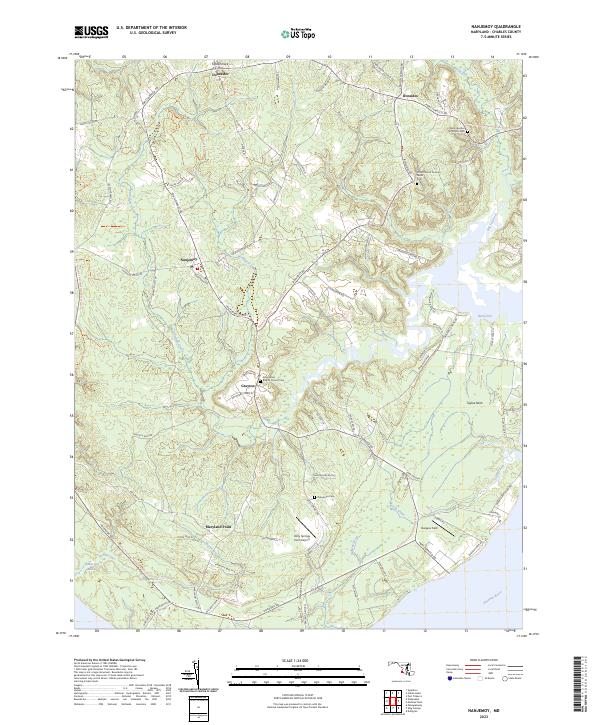 US Topo 7.5-minute map for Nanjemoy MD