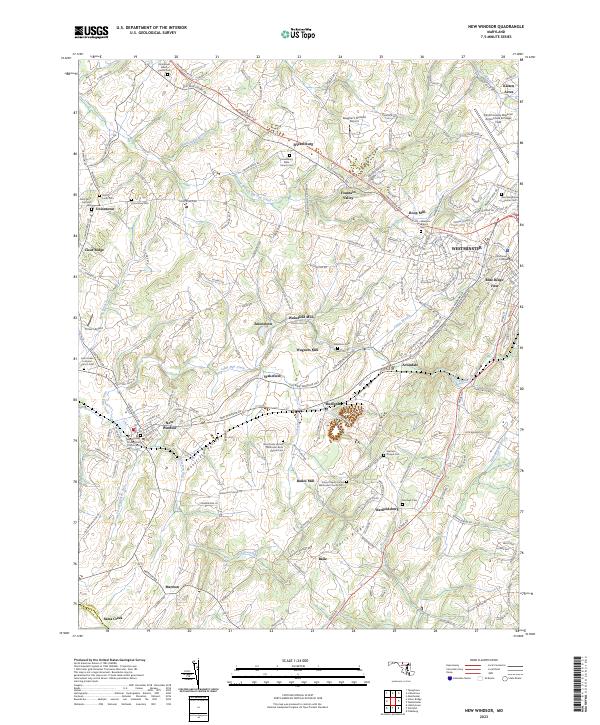 US Topo 7.5-minute map for New Windsor MD