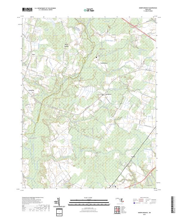 US Topo 7.5-minute map for Ninepin Branch MD