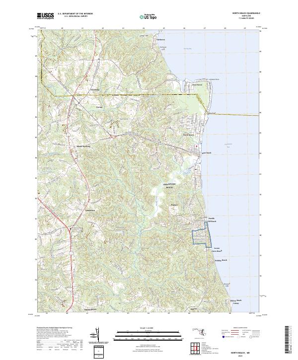 US Topo 7.5-minute map for North Beach MD