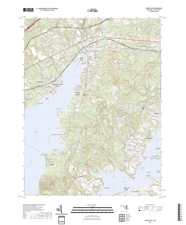 US Topo 7.5-minute map for North East MD