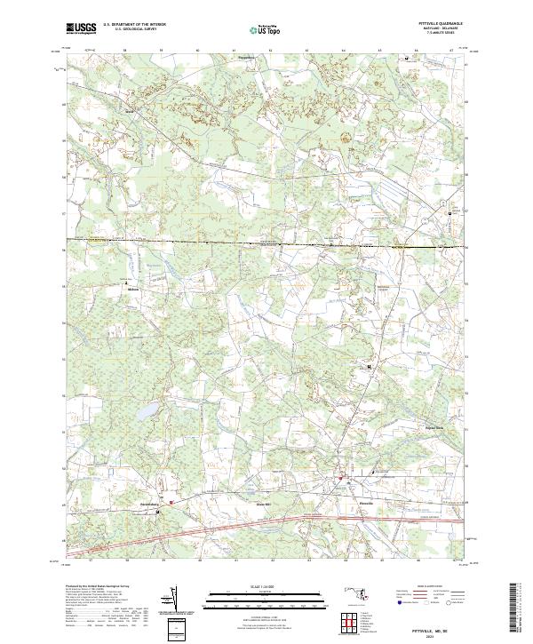 US Topo 7.5-minute map for Pittsville MDDE