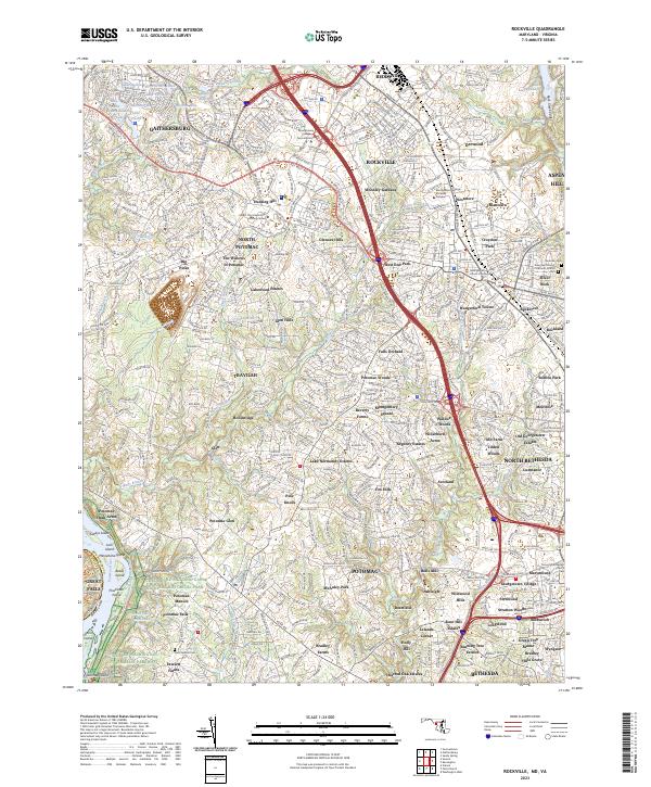 US Topo 7.5-minute map for Rockville MDVA