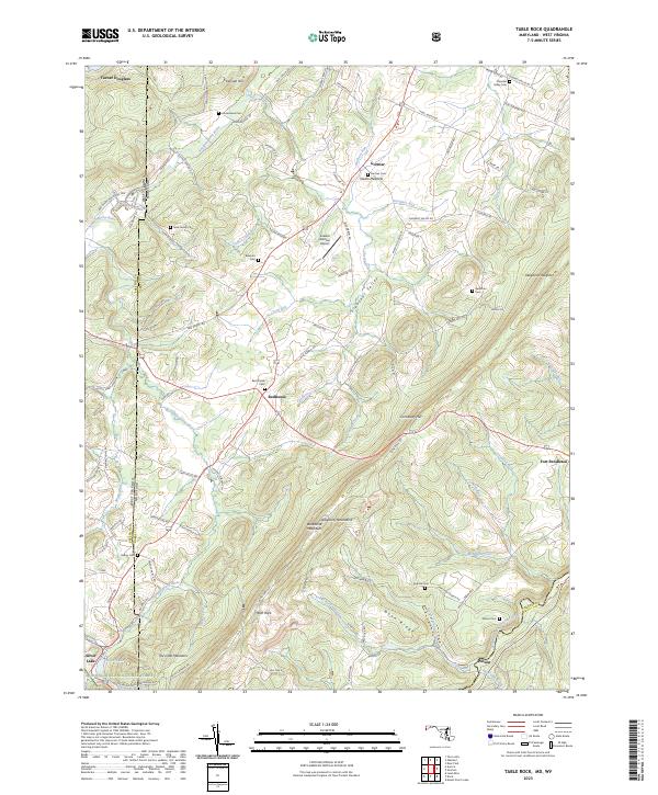 US Topo 7.5-minute map for Table Rock MDWV