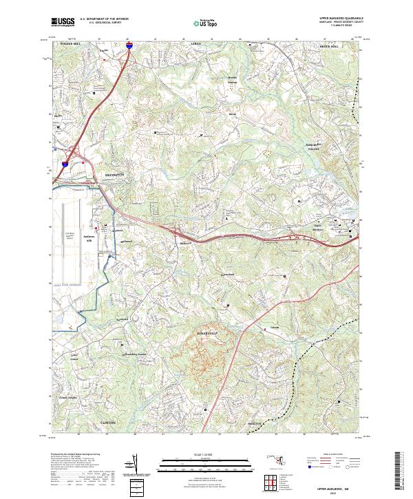 US Topo 7.5-minute map for Upper Marlboro MD