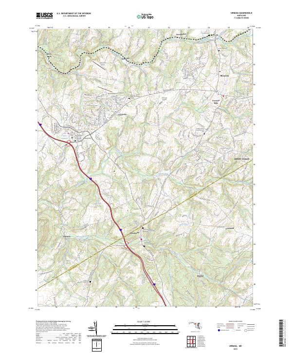 US Topo 7.5-minute map for Urbana MD