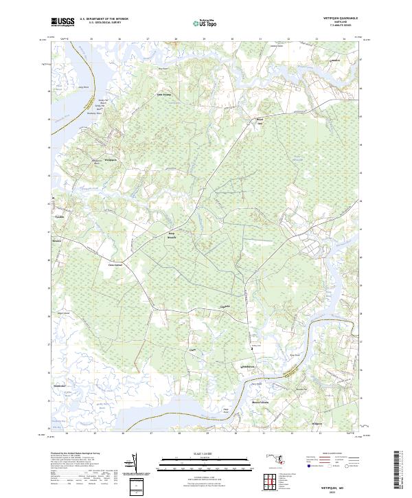 US Topo 7.5-minute map for Wetipquin MD