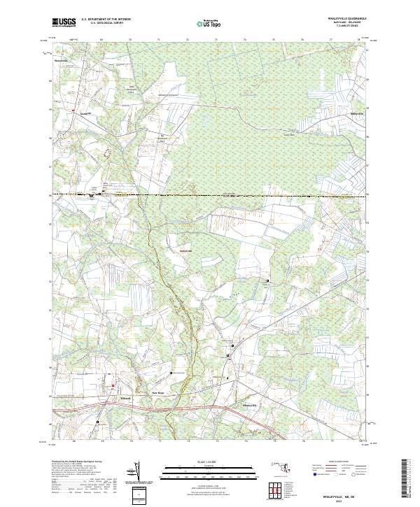 US Topo 7.5-minute map for Whaleyville MDDE