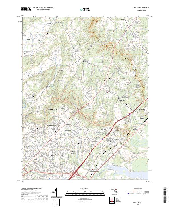 US Topo 7.5-minute map for White Marsh MD