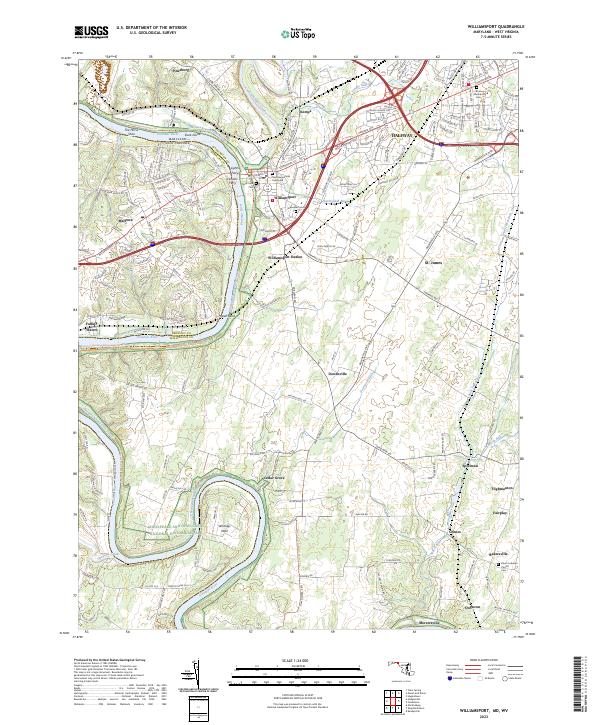 US Topo 7.5-minute map for Williamsport MDWV