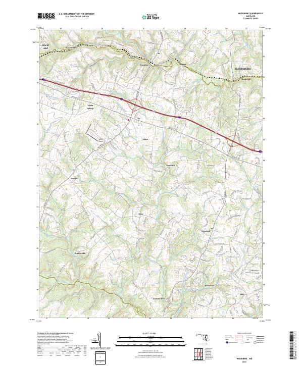 US Topo 7.5-minute map for Woodbine MD