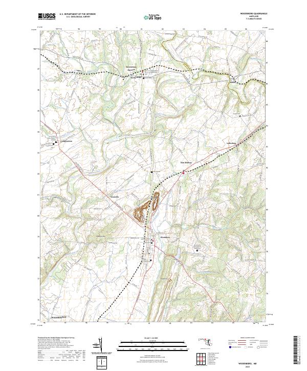 US Topo 7.5-minute map for Woodsboro MD