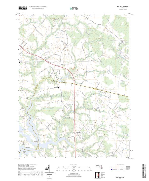 US Topo 7.5-minute map for Wye Mills MD