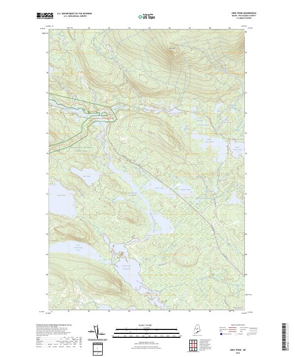 US Topo 7.5-minute map for Abol Pond ME