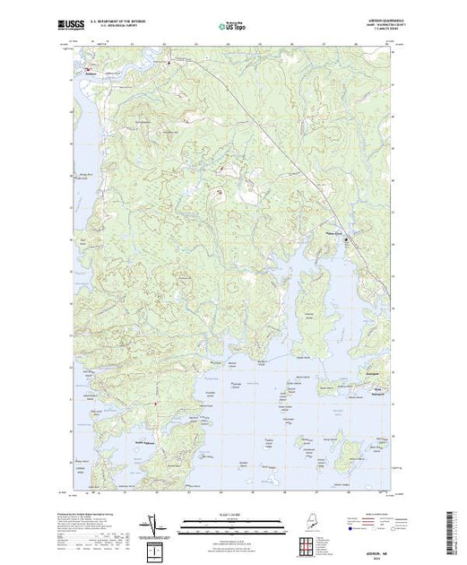 US Topo 7.5-minute map for Addison ME – American Map Store