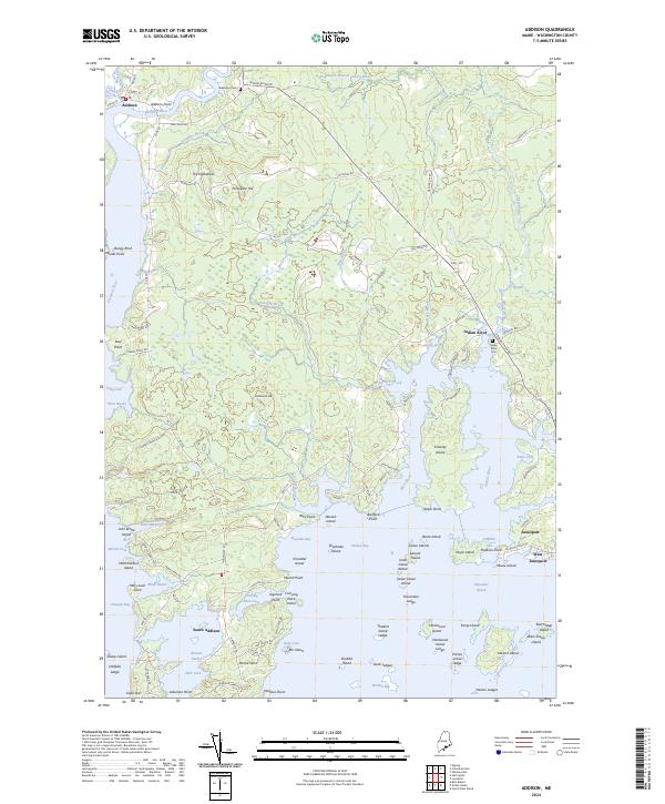 US Topo 7.5-minute map for Addison ME