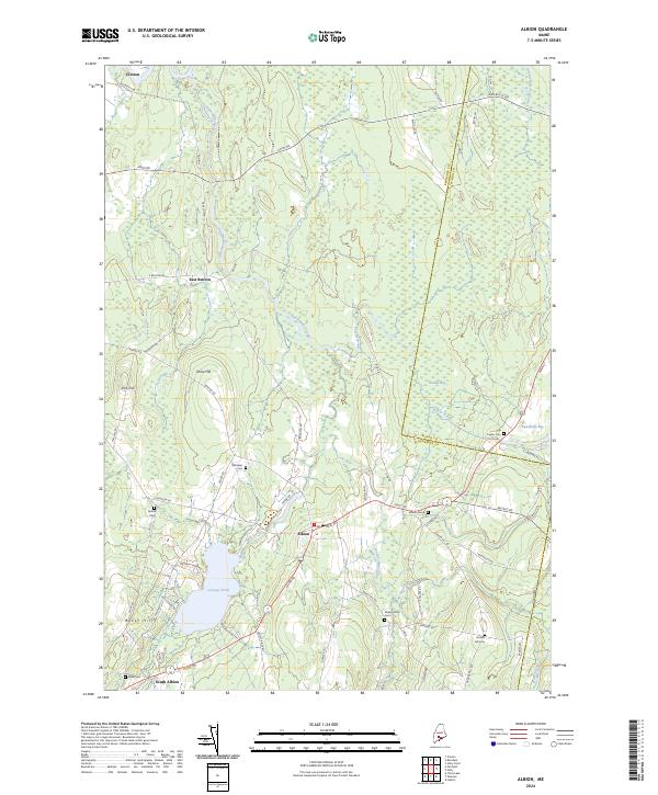 US Topo 7.5-minute map for Albion ME