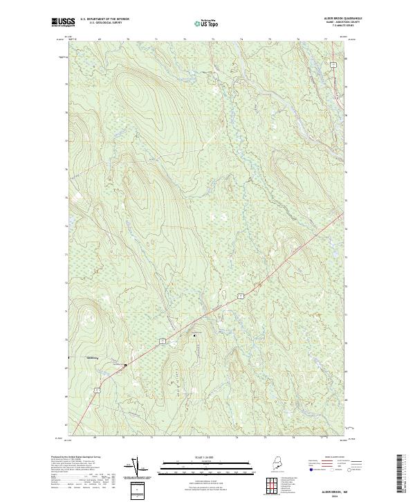 US Topo 7.5-minute map for Alder Brook ME