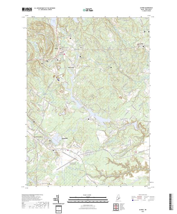 US Topo 7.5-minute map for Alfred ME