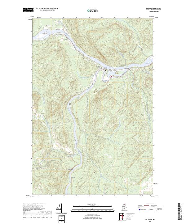 US Topo 7.5-minute map for Allagash ME