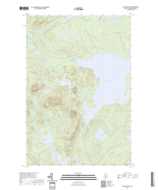 US Topo 7.5-minute map for Allagash Lake ME