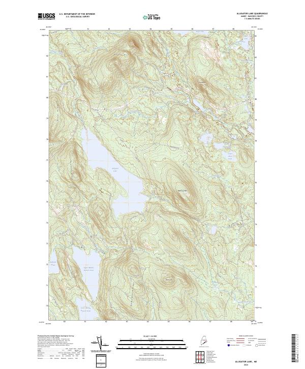 US Topo 7.5-minute map for Alligator Lake ME