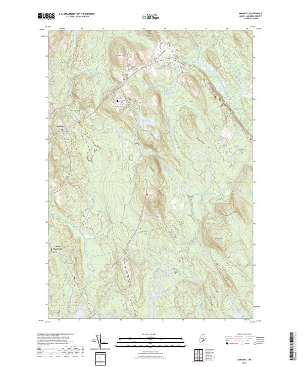 US Topo 7.5-minute map for Amherst ME