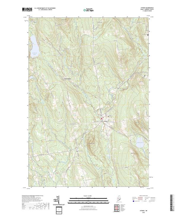 US Topo 7.5-minute map for Athens ME