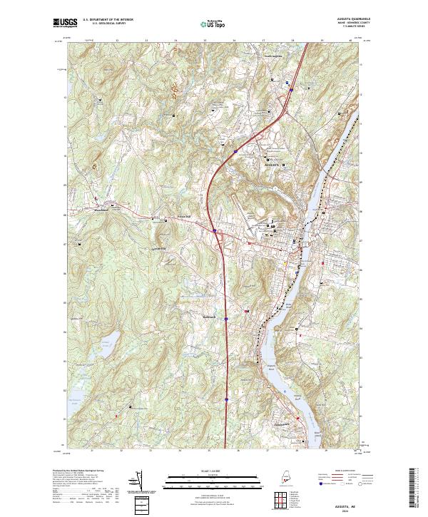 US Topo 7.5-minute map for Augusta ME