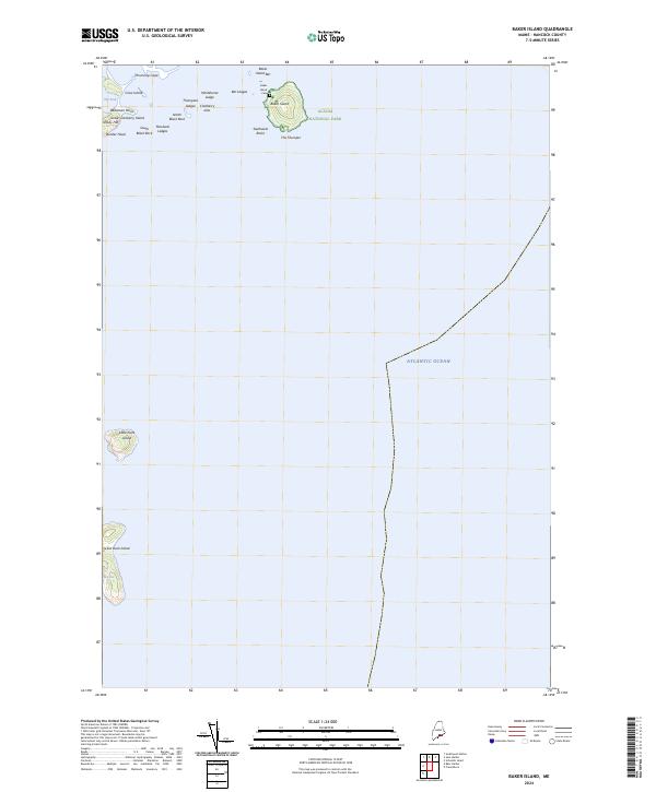 US Topo 7.5-minute map for Baker Island ME