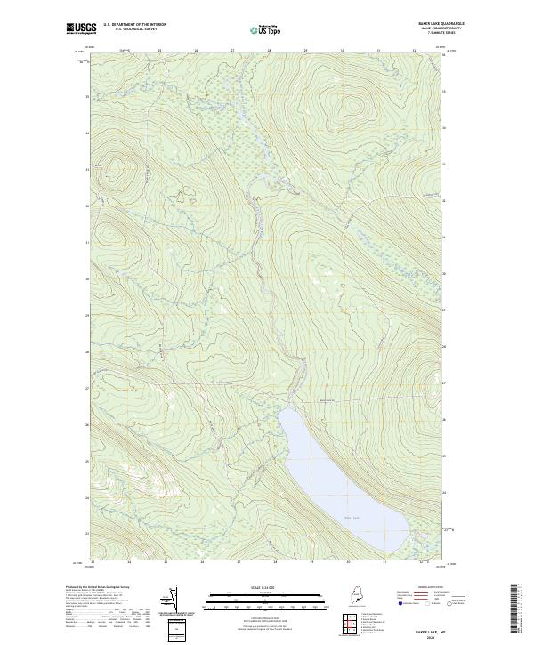 US Topo 7.5-minute map for Baker Lake ME