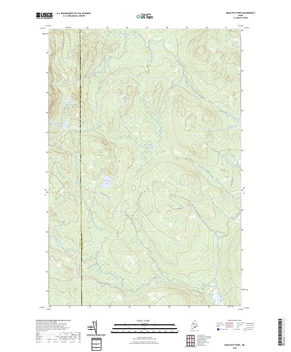 US Topo 7.5-minute map for Bean Pot Pond ME