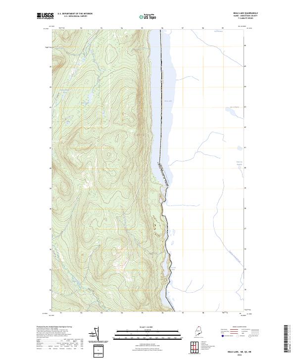 US Topo 7.5-minute map for Beau Lake MEQCNB