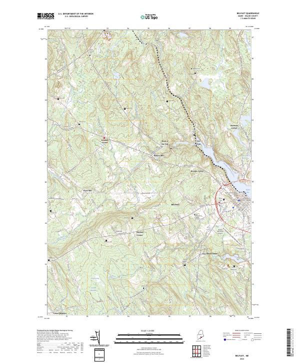 US Topo 7.5-minute map for Belfast ME