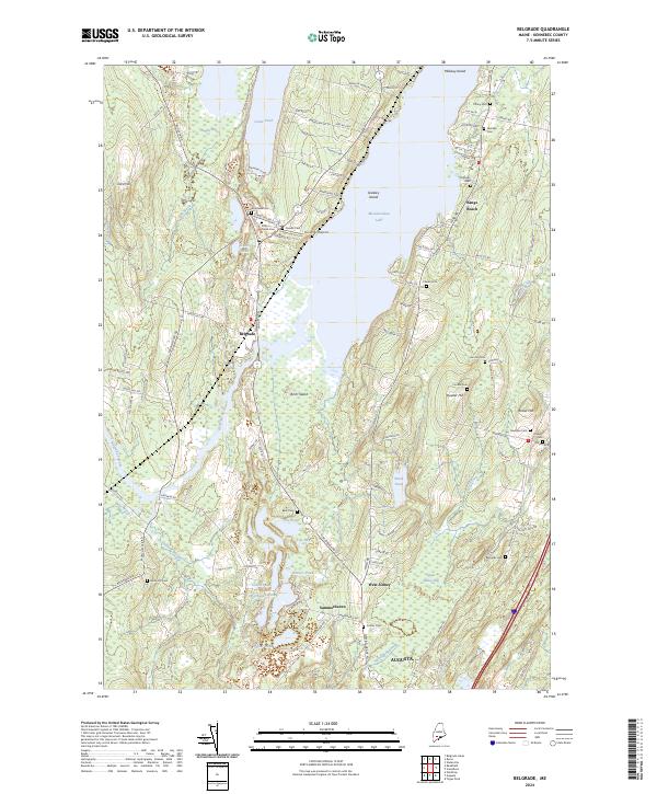 US Topo 7.5-minute map for Belgrade ME