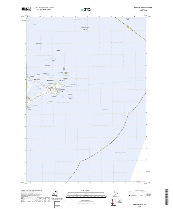 US Topo 7.5-minute map for Biddeford Pool ME