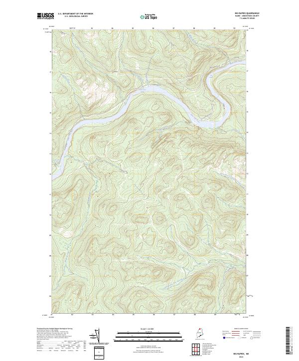 US Topo 7.5-minute map for Big Rapids ME