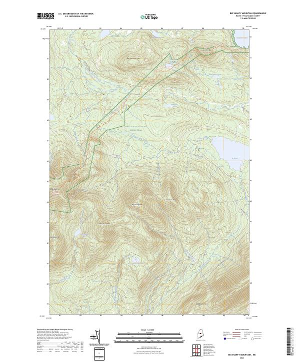 US Topo 7.5-minute map for Big Shanty Mountain ME